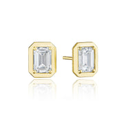 Emerald Diamond Stud Earring - 2.07ct
