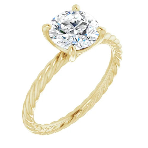 Classic Cable Solitaire Engagement Setting