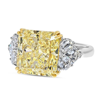 Platinum 18K Yellow & Colorless Diamond Ring