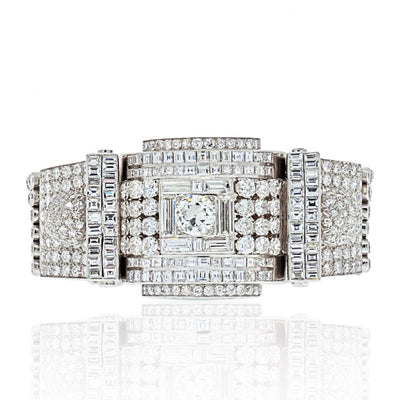 Platinum Art Deco 60ct. Diamond Bracelet