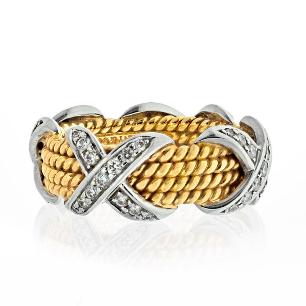 Tiffany & Co Schlumberger Four Row Diamond Ring