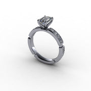 Traditional Art Deco Diamond Pinpoint Engagement Setting