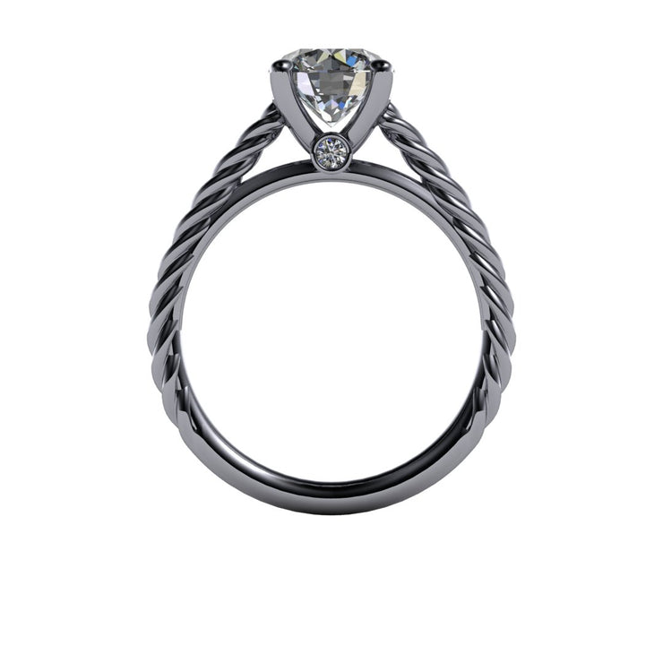 Cathedral Cable Diamond Accented Engagement Setting