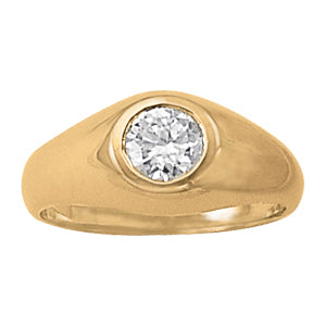 1.0 CT Round Diamond Mens Solitaire Ring
