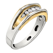 Round Diamond Two-Stone Fashion Ring