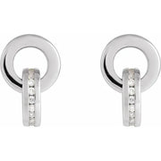 14K White Gold 1/6 CTW Natural Diamond Drop Earrings