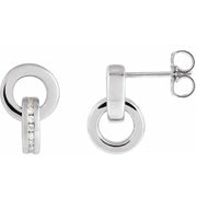 14K White Gold 1/6 CTW Natural Diamond Drop Earrings