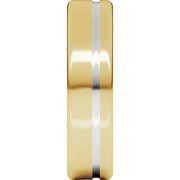 14K Two-Tone Gold Polished Comfort-Fit Wedding Band