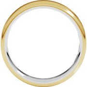 14K Two-Tone Gold Polished Comfort-Fit Wedding Band