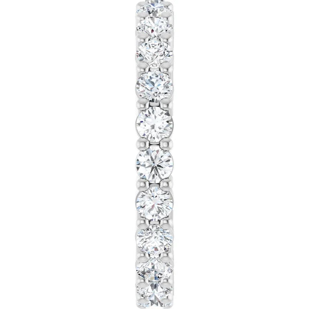 14K White Gold 1 3/8 CTW Round Diamond Eternity Wedding Band