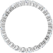 14K White Gold 1 3/8 CTW Round Diamond Eternity Wedding Band