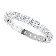 14K White Gold 1 3/8 CTW Round Diamond Eternity Wedding Band