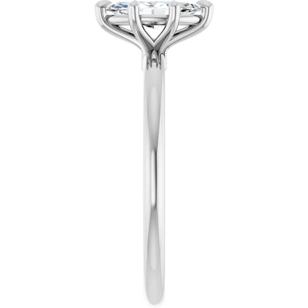 14K White Gold 3/4 CT Marquise Diamond Solitaire Engagement Ring
