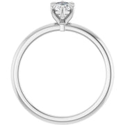 14K White Gold 3/4 CT Marquise Diamond Solitaire Engagement Ring