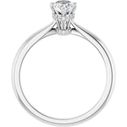 14K White Gold 3/4 CTW Marquise Diamond Solitaire Engagement Ring