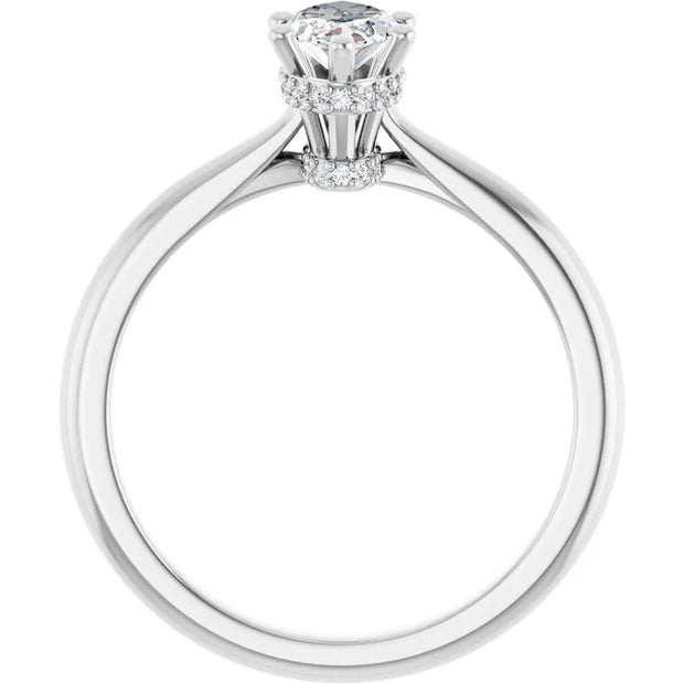 14K White Gold 3/4 CTW Marquise Diamond Solitaire Engagement Ring