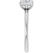 14K White Gold 3/4 CTW Princess Diamond Solitaire Engagement Ring