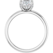 14K White Gold 3/4 CTW Princess Diamond Solitaire Engagement Ring