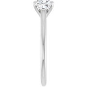 14K White Gold 5/8 CTW Cushion-Cut Diamond Solitaire Ring