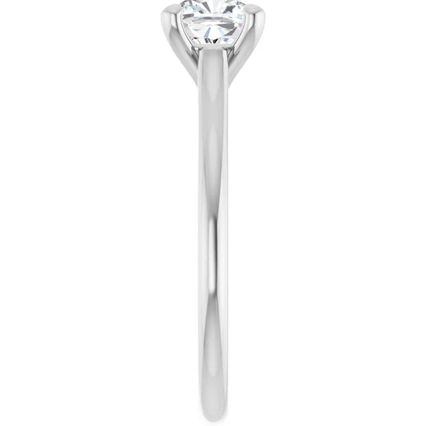 14K White Gold 5/8 CTW Cushion-Cut Diamond Solitaire Ring