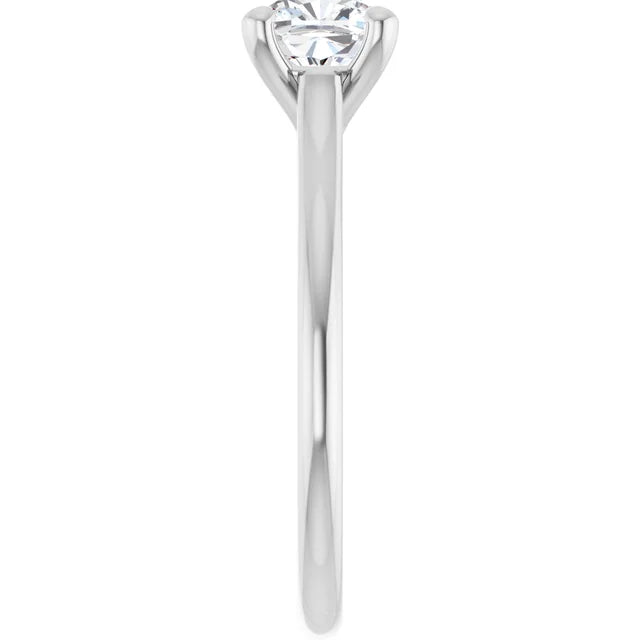 14K White Gold 5/8 CTW Cushion-Cut Diamond Solitaire Ring