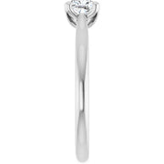 14K White Gold 5/8 CTW Cushion Diamond Solitaire Engagement Ring