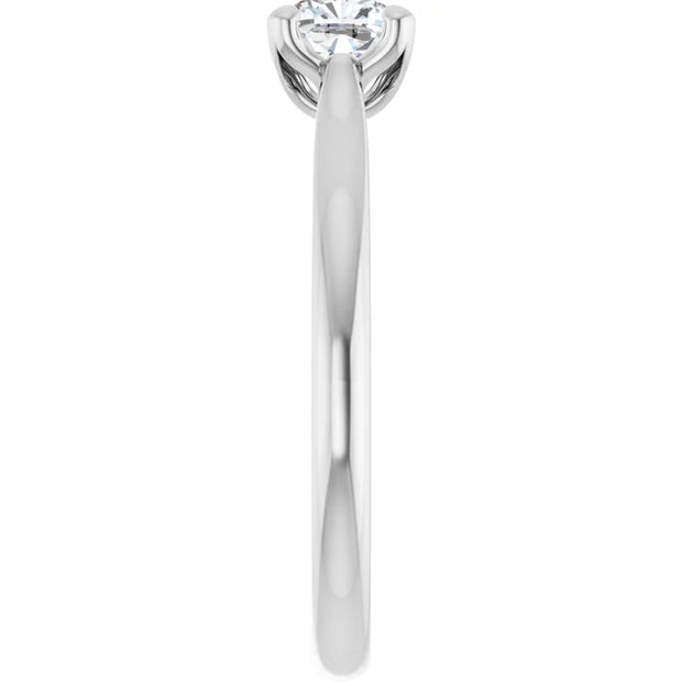14K White Gold 5/8 CTW Cushion Diamond Solitaire Engagement Ring