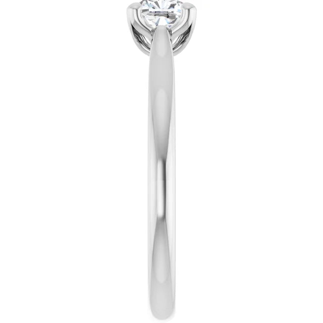 14K White Gold 5/8 CTW Cushion Diamond Solitaire Engagement Ring