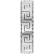 14K White Gold Greek Key Milgrain Edge Wedding Band