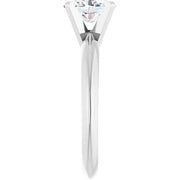 14K White Gold Heavyweight Solitaire Engagement Ring with 3/4 CT Oval Center and 4-Prong Setting