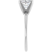 14K White Gold Princess-Cut Solitaire Engagement Ring with 1 CT Center and Lightweight Design