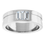 14K Yellow Gold 3/8 CTW Baguette Diamond Channel-Set Wedding Band