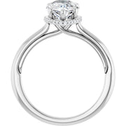 14k White Gold 1 1/2 CTW Pear-Shaped Diamond Halo Ring