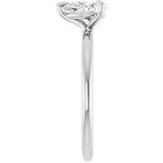 14k White Gold 1/2 CT Pear-Shaped Diamond Solitaire Ring