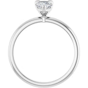 14k White Gold 1/2 CT Pear-Shaped Diamond Solitaire Ring