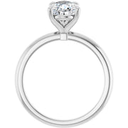 14k White Gold 1/3 CTW Pear-Shaped Diamond Solitaire Ring with 5-Prong Claw Setting