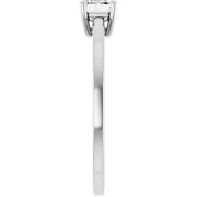 14k White Gold 5/8 CT Emerald-Cut Diamond Solitaire Ring
