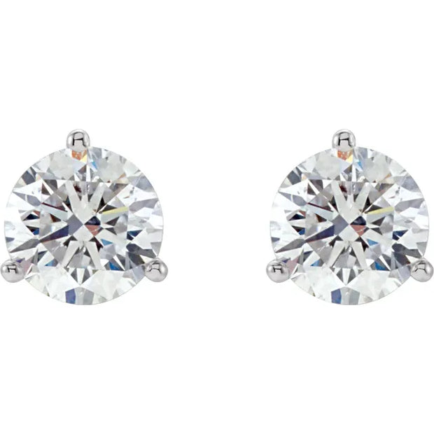 14K White Gold 1/2 CTW Natural Diamond Stud Earrings