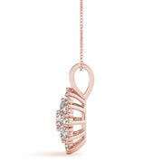 Rose Gold 1 CT Diamond Fashion Pendant Necklace