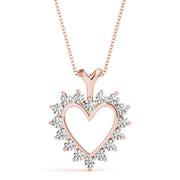 14K Rose Gold Diamond Fashion Pendant
