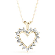 14K Yellow Gold Round Diamond Fashion Pendant