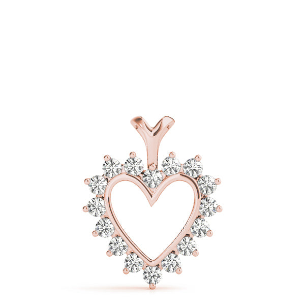 14K Rose Gold Diamond Fashion Pendant
