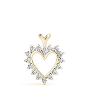 14K Yellow Gold Round Diamond Fashion Pendant