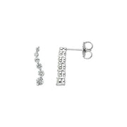 14K White Gold 1/2 CTW Natural Diamond Journey Drop Earrings