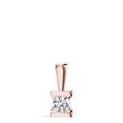 14K Rose Gold 1ct Diamond Solitaire Pendant