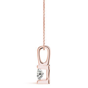 14K Rose Gold 1ct Diamond Solitaire Pendant