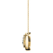14K Yellow Gold 1ct Round Diamond Pendant