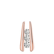 18K Rose Gold 1 ctw Round Diamond Three-Stone Pendant