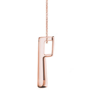 14K Rose Gold 1 ct Diamond Three-Stone Pendant Necklace