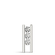 Round Diamond 3-Stone Pendant Necklace